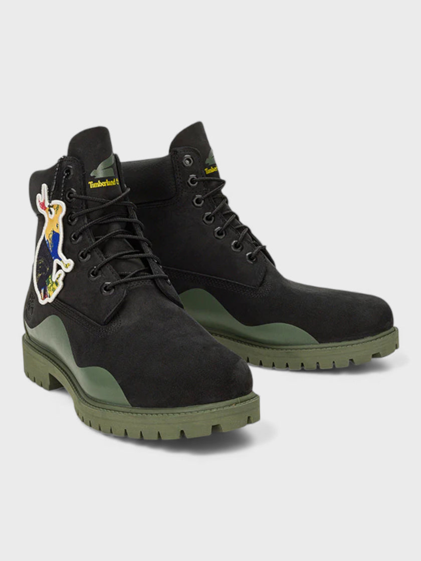 Timberland Heritage 6 Inch Waterproof Boot Black Nubuck Green