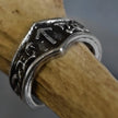 Tiwaz Letter T Rune Ring - Adjustable