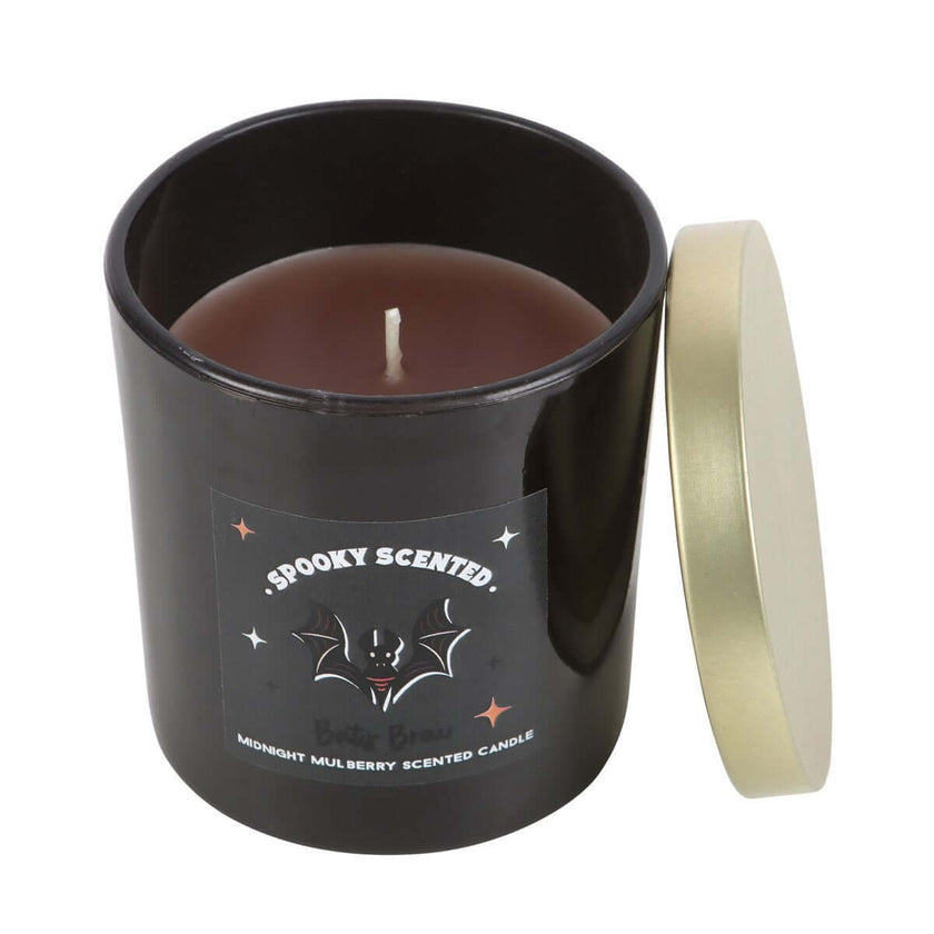 Gothic Gifts Bats Brew Midnight Mulberry Candle