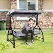 3 Seater Garden Swing Chair with Adjustable Canopy and Cushions