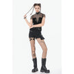 Dark in Love Dark Punk Mesh Chain Top