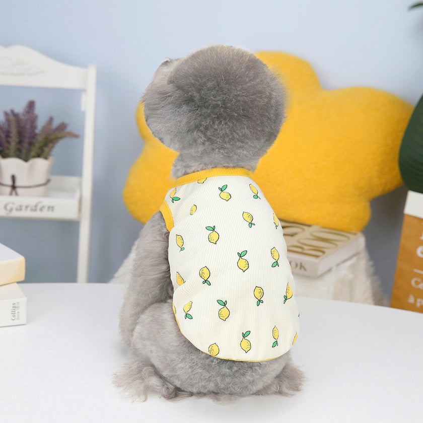 Pet Clothes Spring And Summer Puppy Lemon Vest