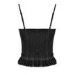 Dark in Love Black Lace Court Lace-Up Camisole