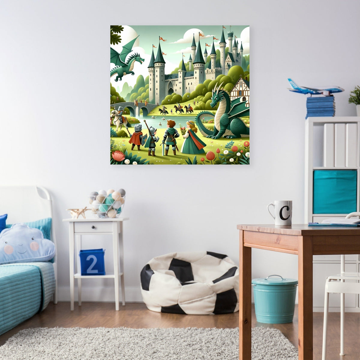 Knights and Dragons Canvas