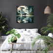 Lakeside Reflections Triceratops Canvas