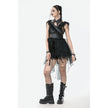 Dark in Love Seraphina Tiered Mesh & Ruffle Goth Layer Dress