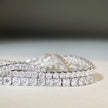 Sterling Silber Tennis Kette Moissanit Halskette Moissanit Armband Unisex-Design