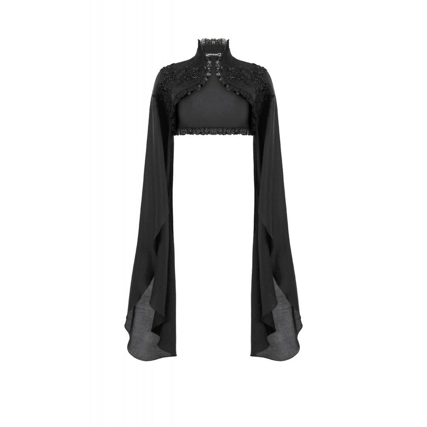 Dark in Love Erzsébet Dramatic Lace Gothic Cape Shrug