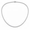 Collar de cadena tenis de lujo con moissanita de 3 mm