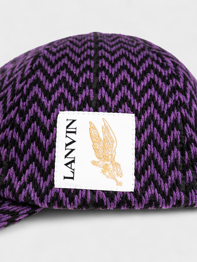 Czapka z daszkiem Lanvin x Future Curb czarno-fioletowa