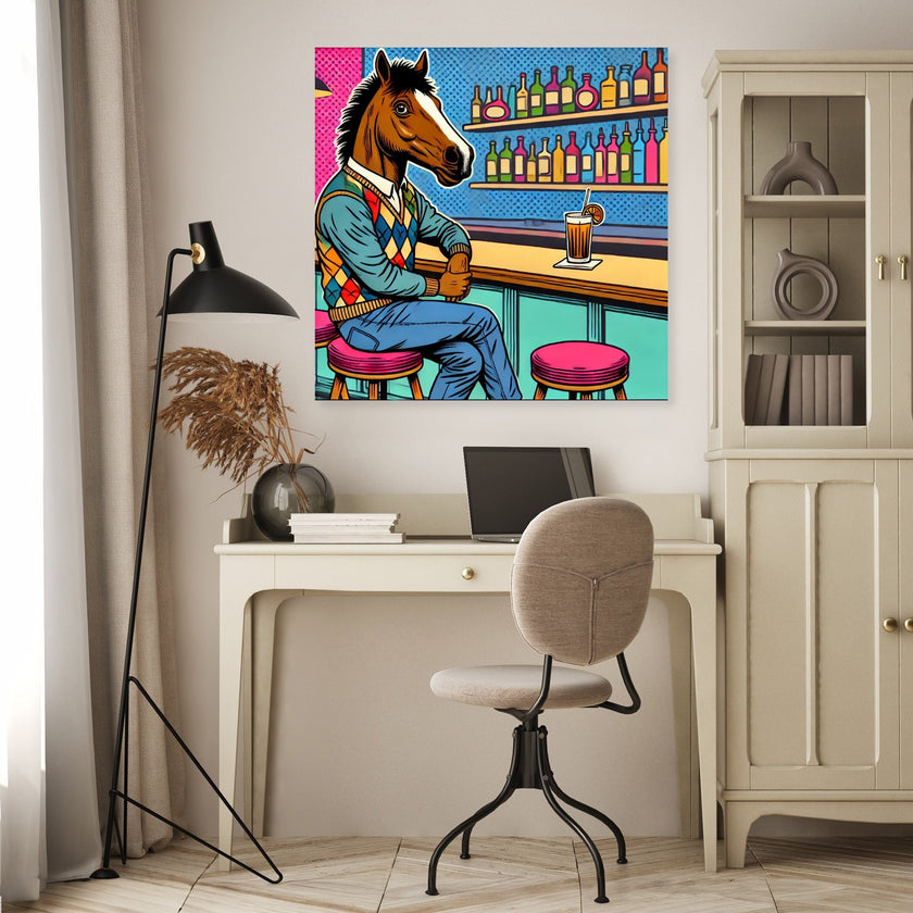 Retro Horse Bar Canvas