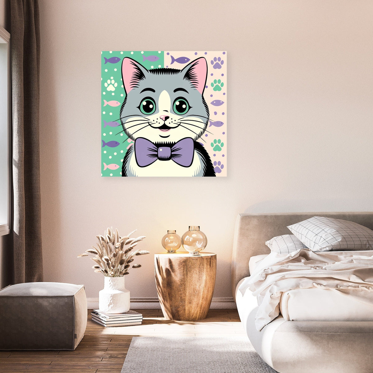 Whimsical Cat Canvas