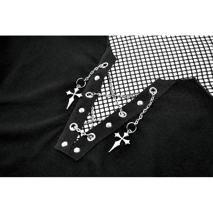 Dark in Love Dark Punk Mesh Chain Top