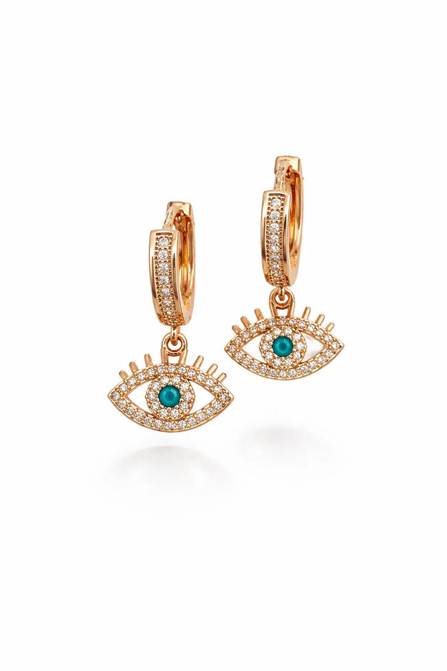 Nyra Evil Eye Juwelen-Huggie-Creolen