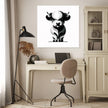 Cute Highland Silhouette Canvas