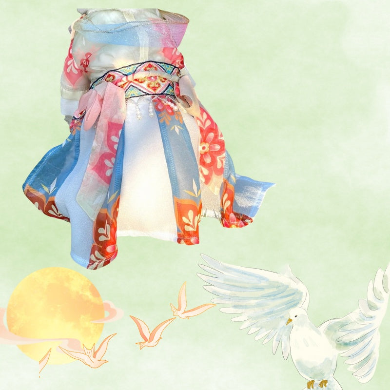 Cat Hanfu Clothes Pet Summer Thin Section