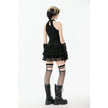 Dark in Love Gothic Mesh Panel Buckle Top