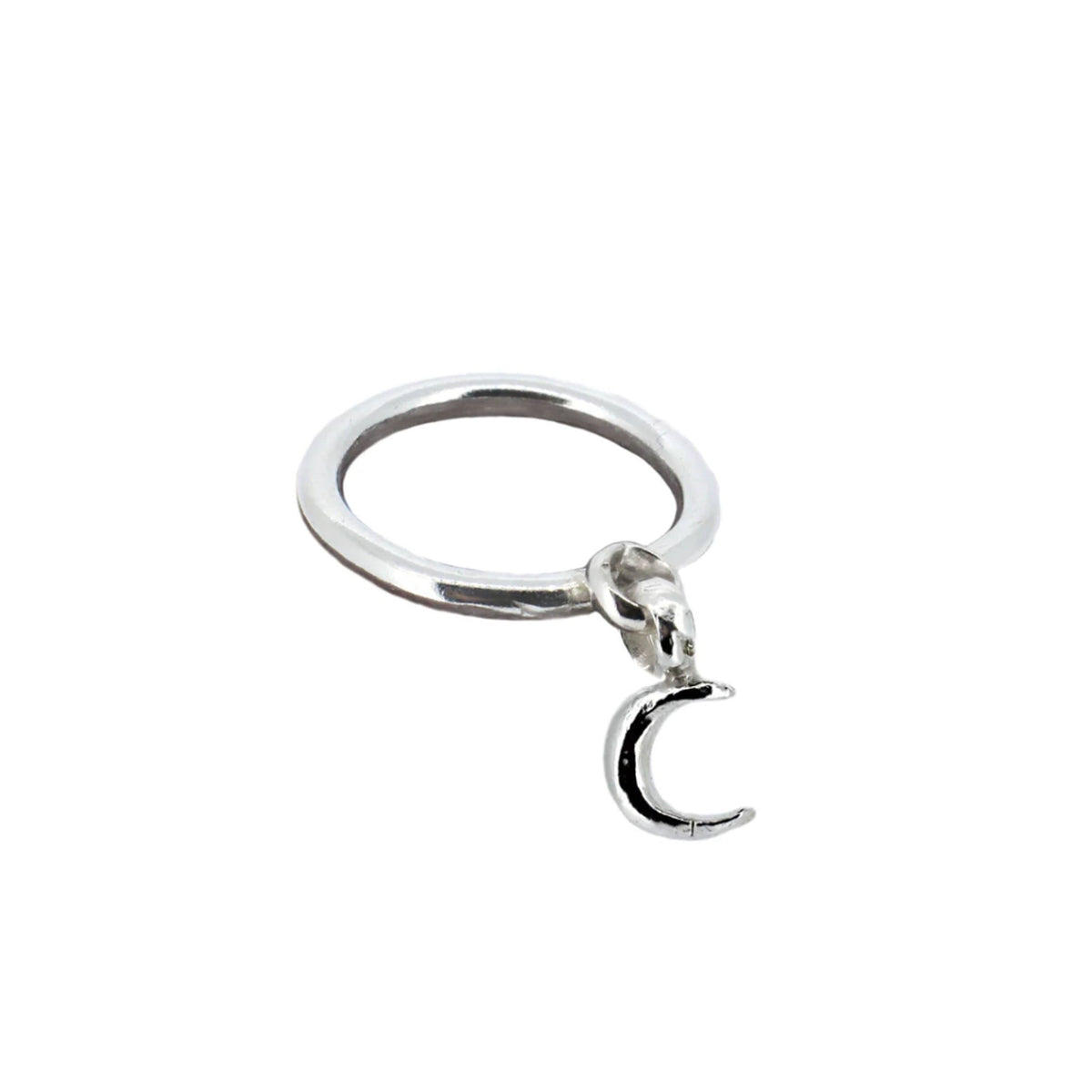 Crescent Moon Dangle Ring
