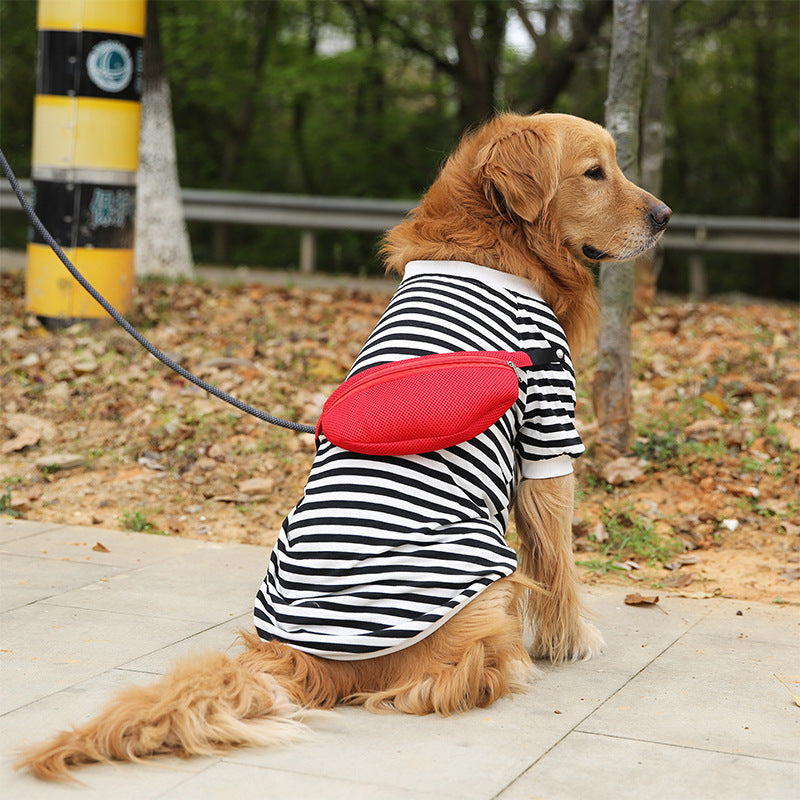 Chaleco Fino Rayado de Otoño para Perro Mediano y Grande