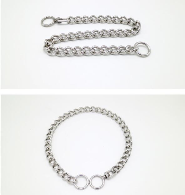 Stainless Steel Dog German Shepherd Rottweiler Golden Retriever Large Control Chain Neck Sleeve