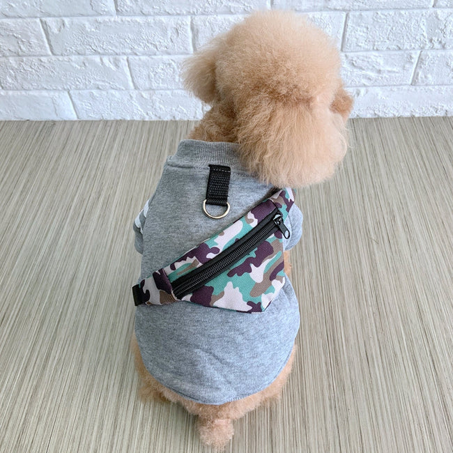 Herbst und Winter neuer Hund Ärmeliger Baumwollmantel Zweibeiniger Hoodie Haustierkleidung