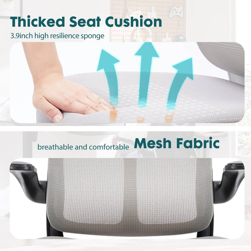 Auraspine Ergonomic Mesh Office Chair with Adjustable Lumbar Support & Breathable Backrest