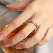 Anillo Eternity Lavanda Amatista Esmeralda en Vermeil de Oro de 18k