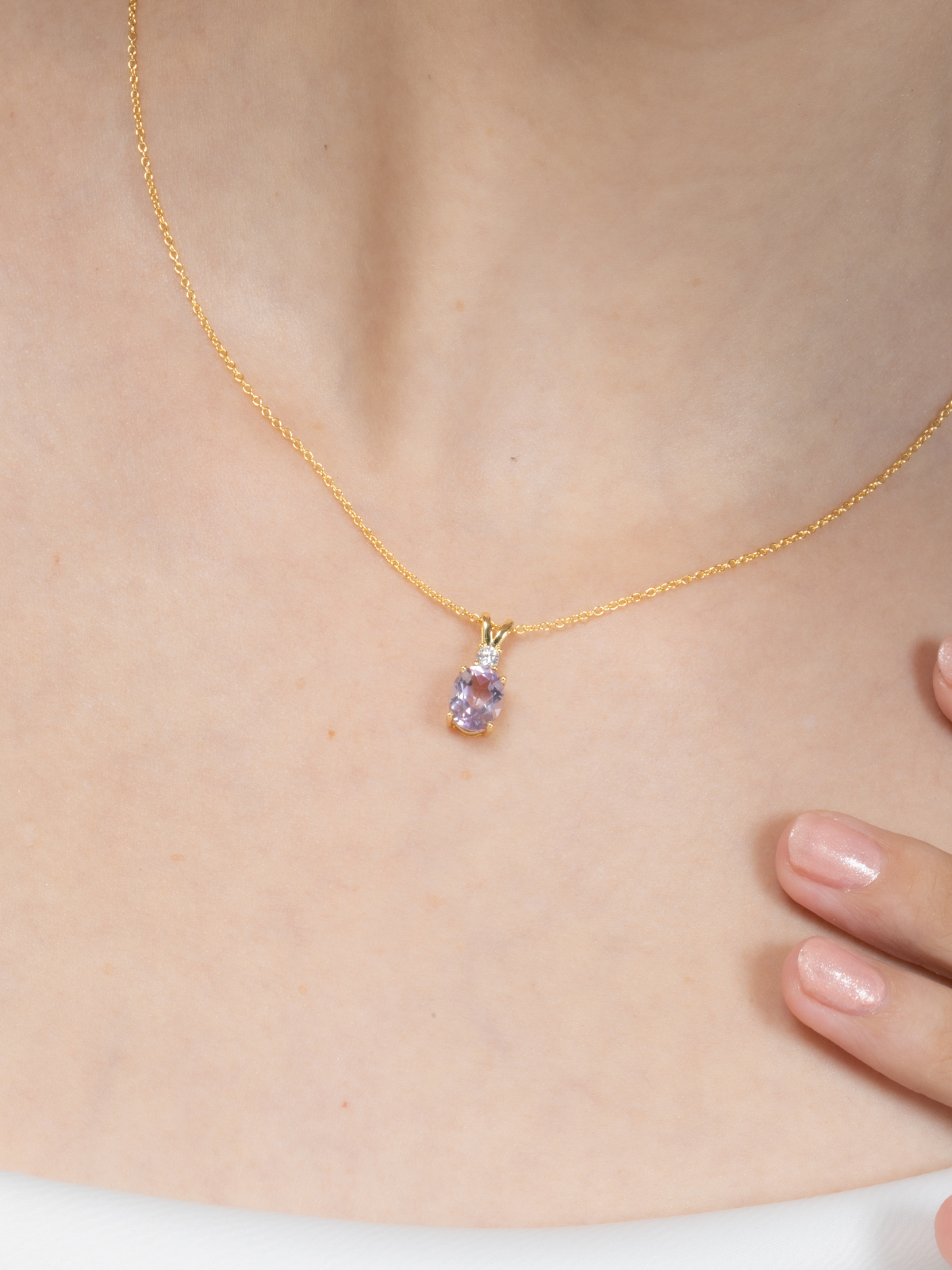 Essential Amethyst Schmuckset in 18k Gold Vermeil