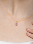 Komplettes Set - Amethystschmuckset in 18k Gold Vermeil