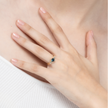 Ombre-Blautopas-Fünfsteinring aus 18k Gold Vermeil