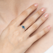 Ombre blauer Topas Fünf-Stein-Ring aus Sterlingsilber