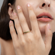 Ombre-Grün-Turmalin-Eternity-Ring in 18 Karat Gold Vermeil