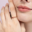 Ombre-Turmalin-Eternity-Ring in 18 Karat Gold Vermeil
