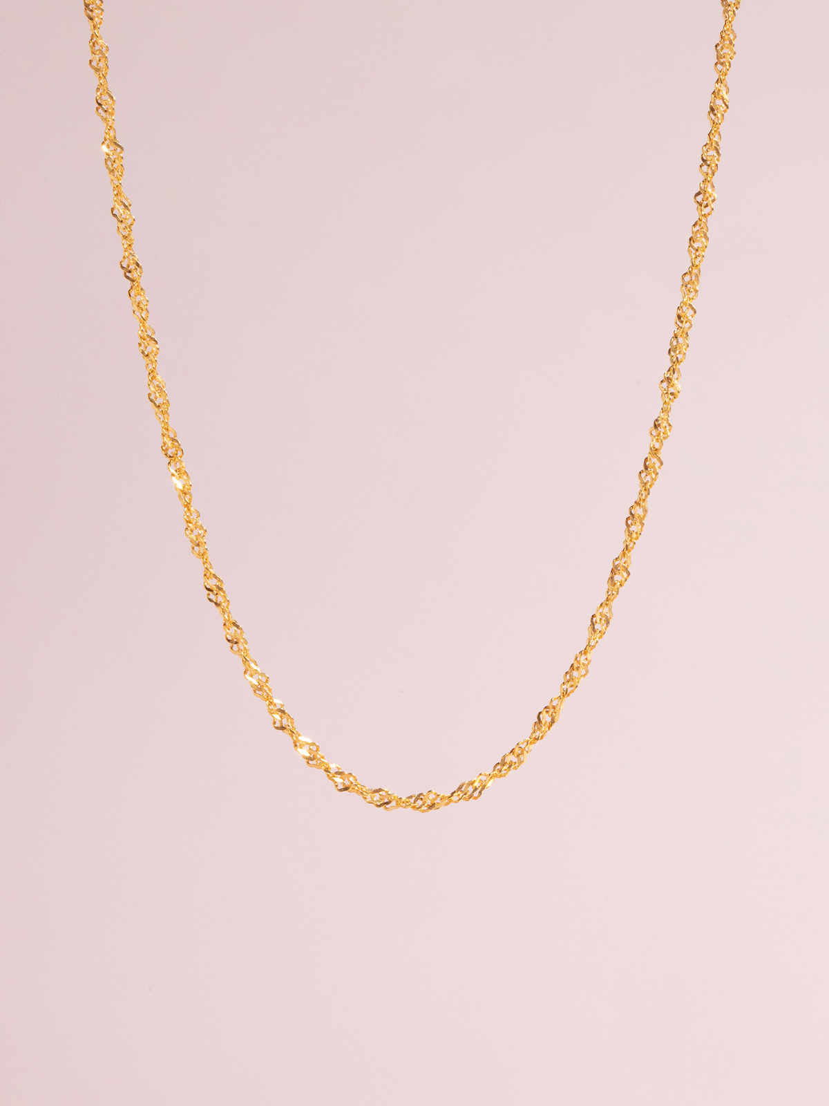 Gedrehte Kette aus 18 Karat Gold Vermeil