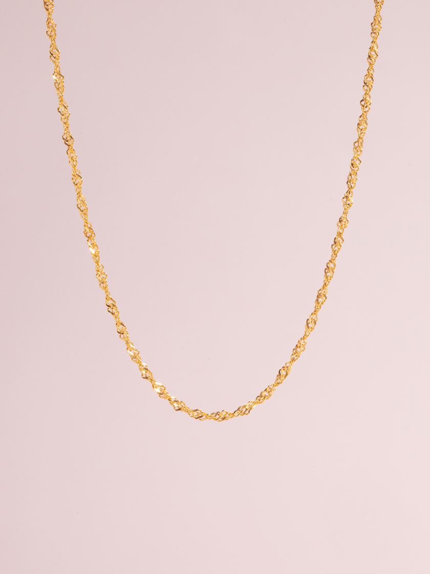 Gedrehte Kette aus 18 Karat Gold Vermeil