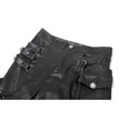Dark in Love Punk Leather-Look Strap Detail Trousers