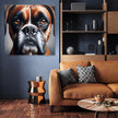 Gentle Gaze Boxer Dog Portrait Canvas