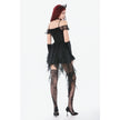 Dark in Love Morgana Gothic Off-Shoulder Lace Hem Dress