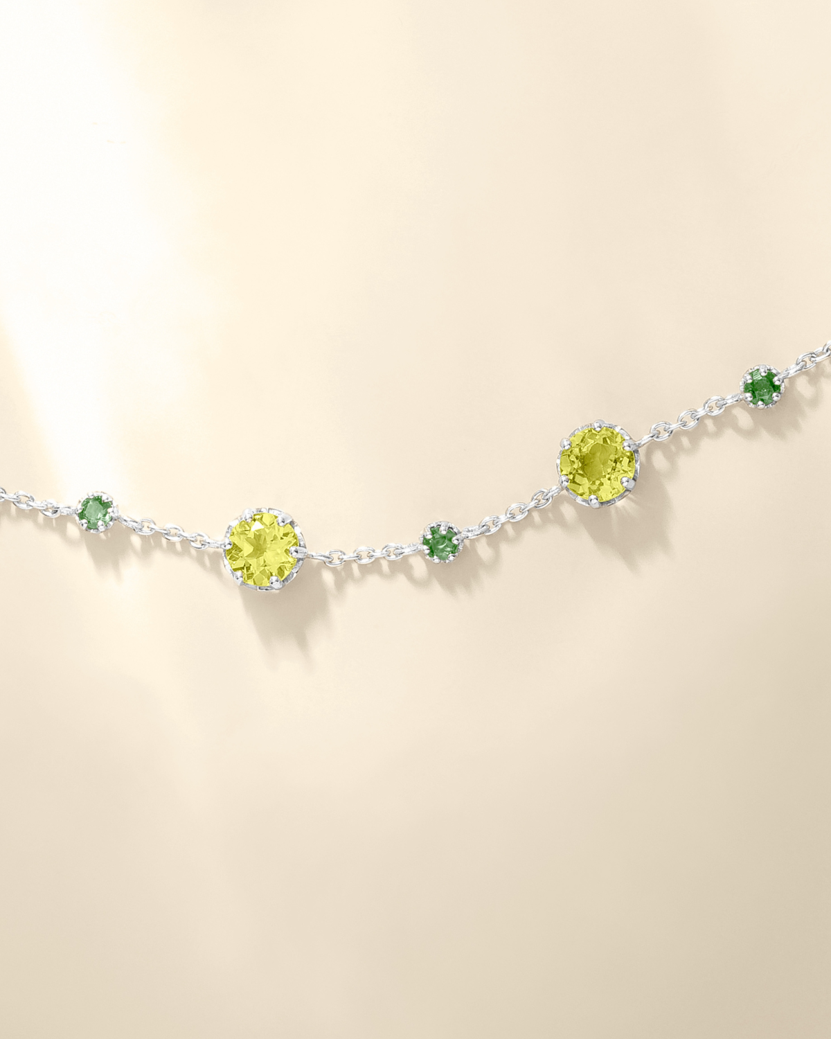 Schmuckset aus Smaragd & Peridot in Sterlingsilber