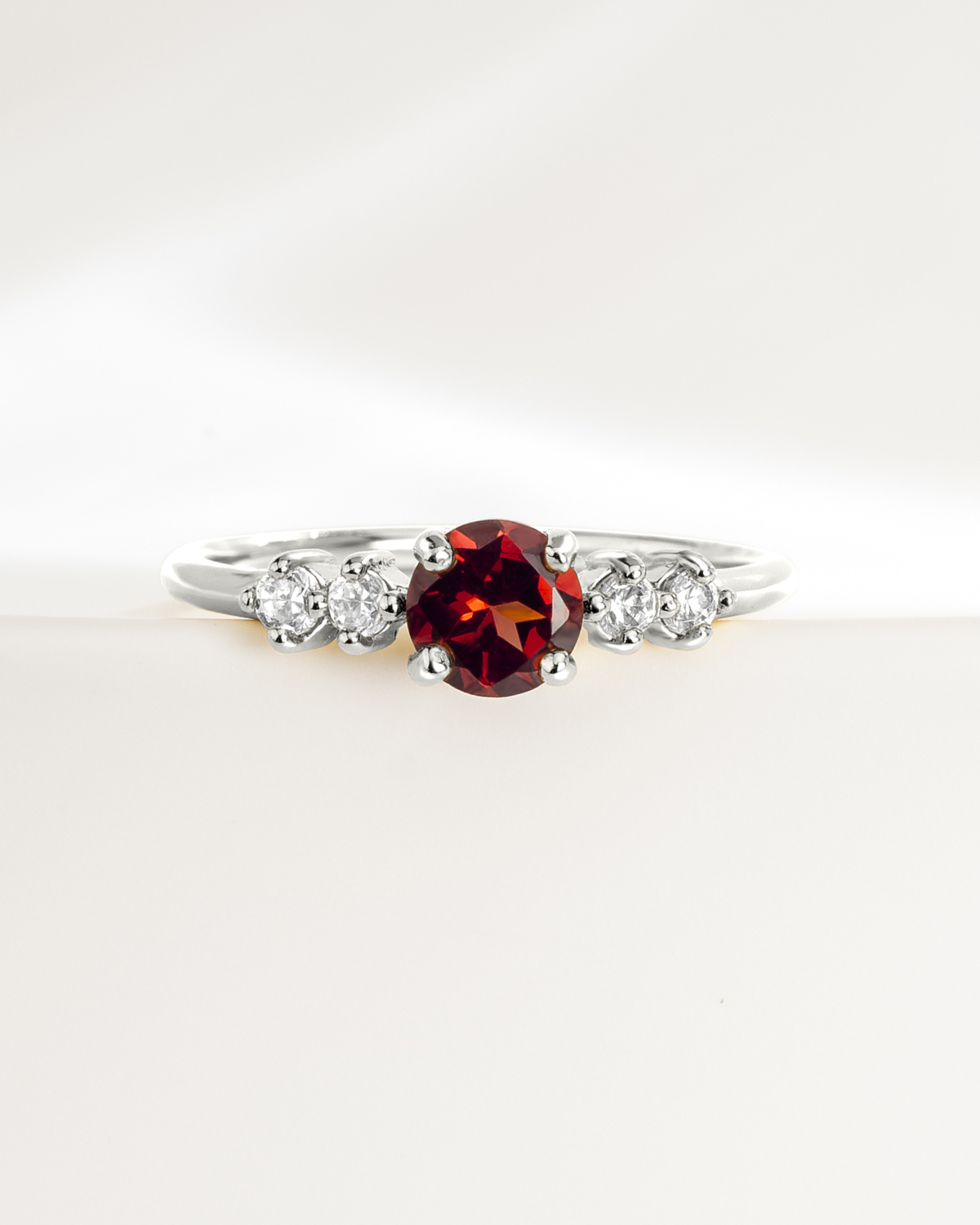 Garnet Everyday Jewellery Gift Set in Sterling Silver