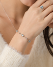 Komplettes Set – Schmuckset mit blauem Topas in Sterlingsilber