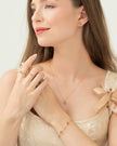 Collar con colgante solitario de amatista lavanda en vermeil de oro de 18k