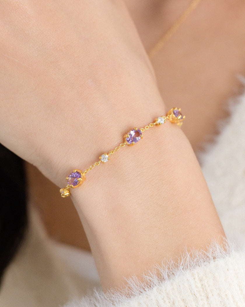 Essential Amethyst Schmuckset in 18k Gold Vermeil