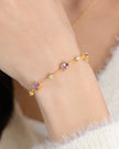 Komplettes Set - Amethystschmuckset in 18k Gold Vermeil