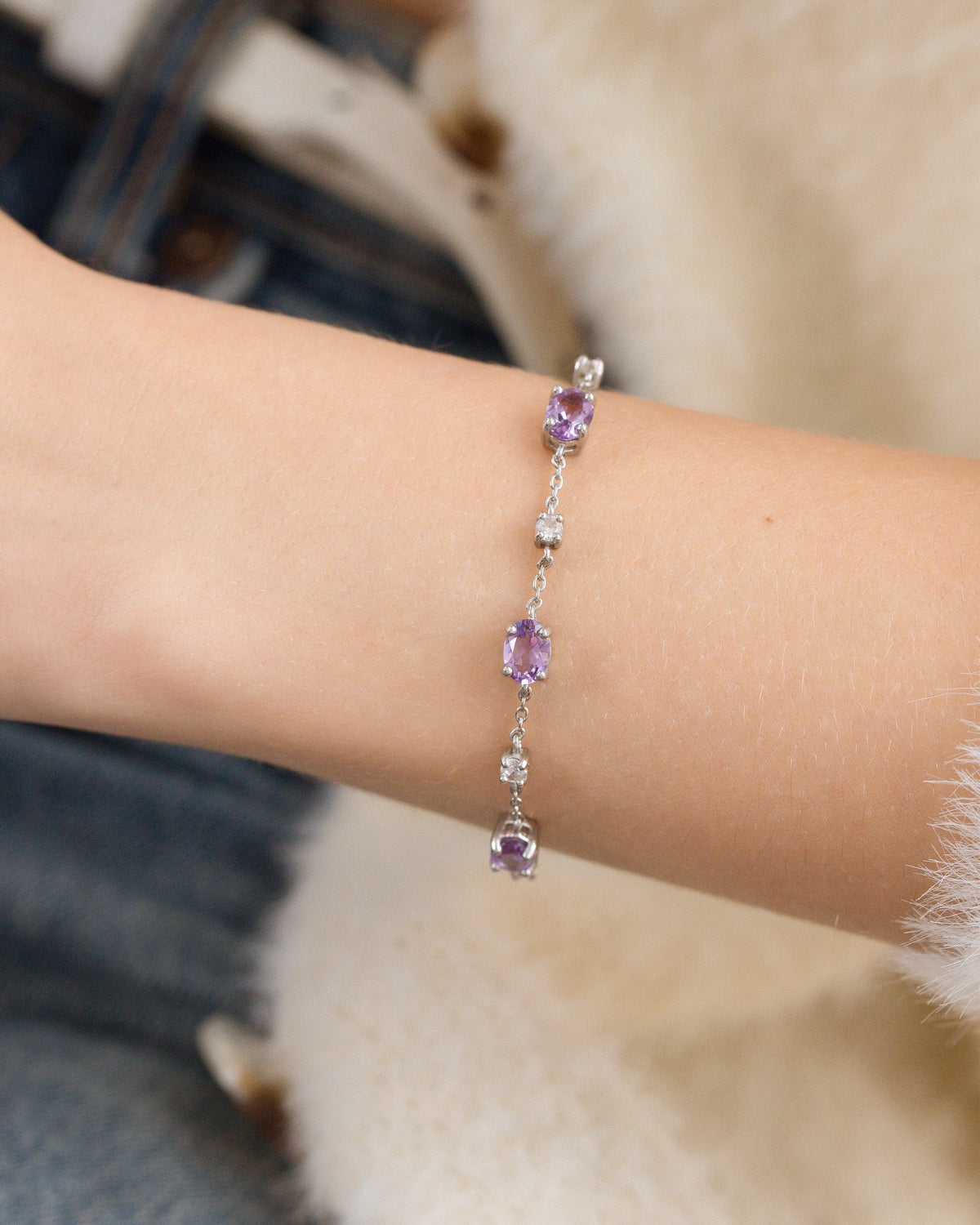 Mini Set 2 - Amethyst Jewellery Set in Sterling Silver