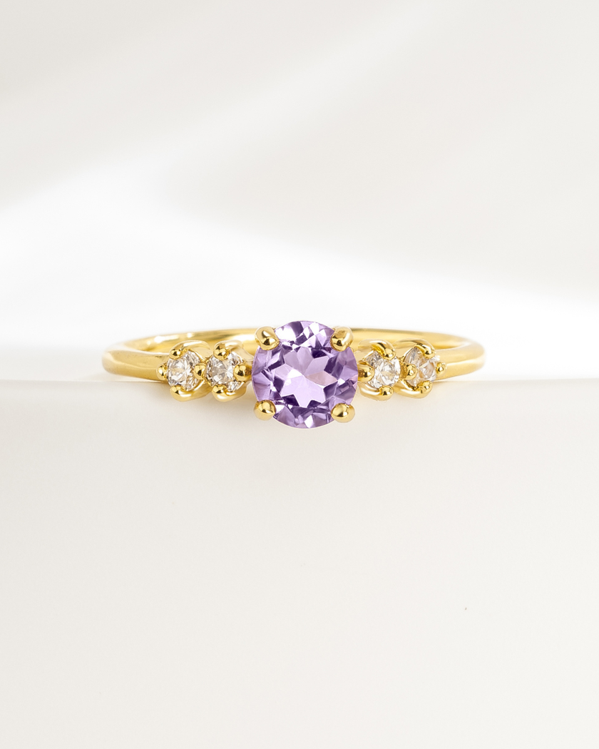 Lavender Amethyst Everyday Jewellery Gift Set in 18k Gold Vermeil