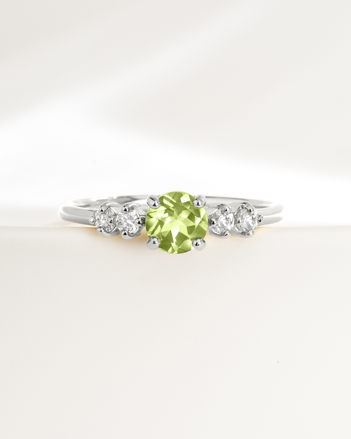 Set de regalo de joyería de peridoto para uso diario en plata de ley