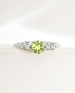 Set de regalo de joyería de peridoto para uso diario en plata de ley