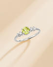 Set de regalo de joyería de peridoto para uso diario en plata de ley