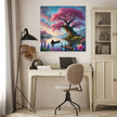 Tranquil Blossom Lake Canvas